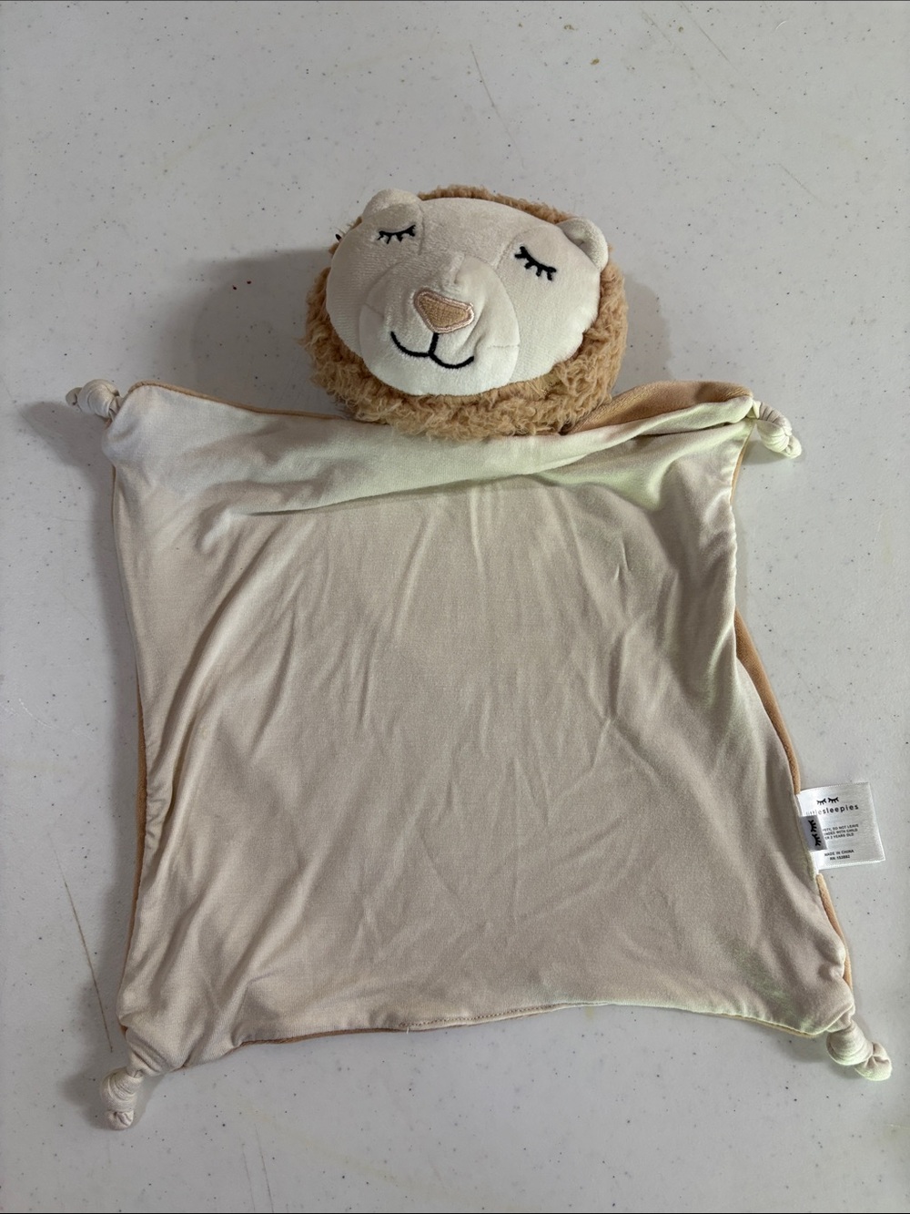 Little Sleepies Cream and Tan Lion Lovey